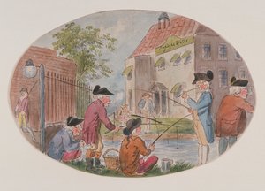 Ansicht der Angler gegenüber dem Sadler