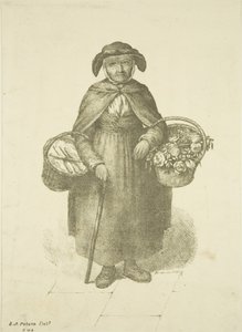 Alter Kingswood Blumenverkäufer, ca. 1828 von S. or D. A. Peters