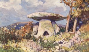 Dolmen von Grandmont (Farblithografie) von Sabine Baring Gould