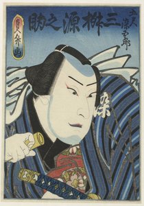 Mimasu Gennosuke I als Goshaku Somegorō von Sadamasu (II) , Utagawa