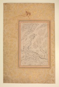 Drache und Wolken, ca. 1600 von Sadiqi Beg.