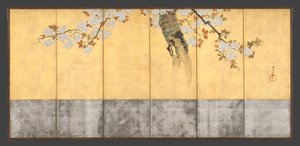 Blühende Kirschbäume von Sakai Hoitsu