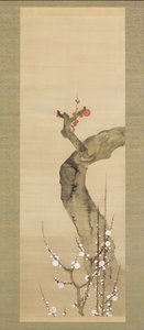 Rote und weiße Pflaumenblüten von Sakai Oho