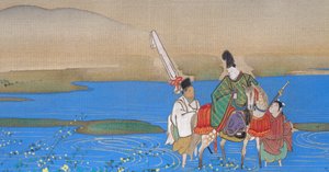 Sechs Juwelenflüsse Mu-Tamagawa, ca. 1839 von Sakai Oho