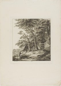 Fischer mit Kindern, Tafel zwei aus Paysages Dédicés à M. Warelet von Salomon Gessner