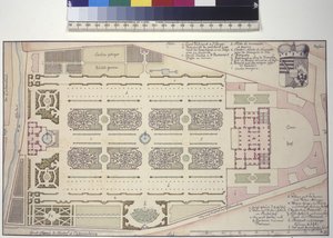 Ganzseitig: Liechtenstein Gartenpalais - Grundriss von Salomon Kleiner