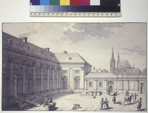 Vollständige Seite: Ansicht des Innenhofs der Orangerie