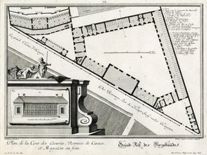 Grundriss der Nebengebäude am Rennweg von Salomon Kleiner