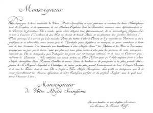 Huldigungs- und Widmungsadresse des Verlags Jeremias Wolffs Erben an den Prinzen Eugen von Salomon Kleiner
