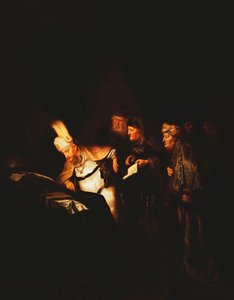 Pontius Pilatus weigert sich, die Inschrift für das Kreuz Christi zu ändern, 1641