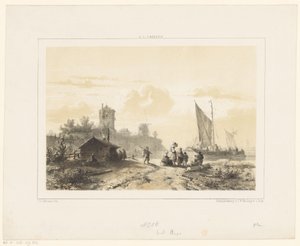 Geschäftigkeit rund um den Hafen von Salomon Leonardus Verveer