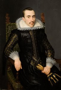 Porträt eines Mannes, möglicherweise Walterus Fourmenois (1596-1653) von Salomon Mesdach (attributed to)