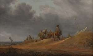 Markt am Meer, 1637 von Salomon Ruysdael