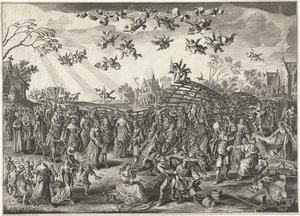 Die Ehefalle: Allegorie auf die Ehe von Salomon Savery (attributed to)