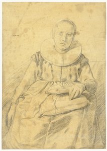 Porträt einer sitzenden Frau mit steifem Kragen von Salomon de Bray