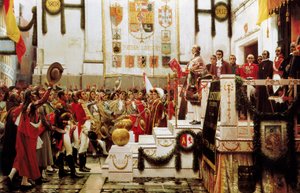 Verkündung der Verfassung von Cádiz, Spanien von Salvador Viniegra y Lasso de la Vega