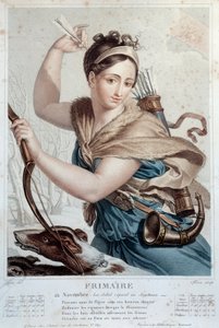 Revolutionärer Kalender vom 22. November: "Frimaire: Die Sonne antwortet dem Schützen" von Salvadore Tresca