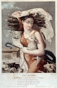 Revolutionärer Kalender vom 23. Oktober: Brumaire: Die Sonne tritt in das Zeichen des Skorpions ein von Salvadore Tresca