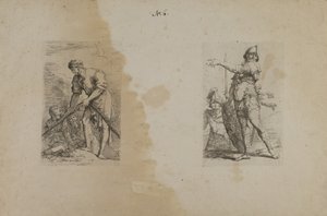 (Figurenserie) Mann mit schwerem Seil von Salvator Rosa
