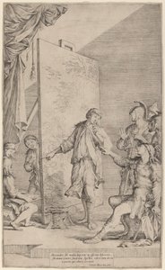 Alexander im Atelier von Apelles von Salvator Rosa