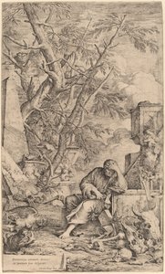 Demokrit in Meditation von Salvator Rosa