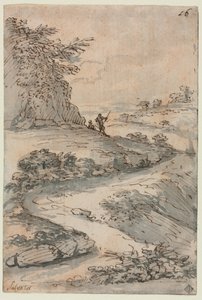 Figuren auf einer kurvenreichen Straße, Mitte 1600er