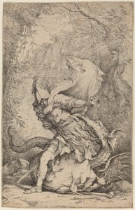 Jason und der Drache von Salvator Rosa