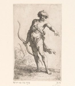 Mann mit einem Bogen (Serie) von Salvator Rosa