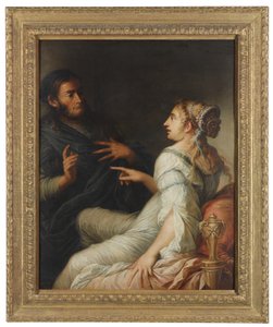 Phryne und Xenokrates von Salvator Rosa