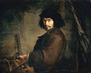 Selbstporträt als Krieger von Salvator Rosa