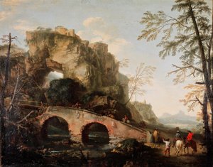 Die Brücke bricht von Salvator Rosa