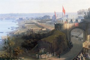 Eröffnung der Eisenbahnlinie von Neapel nach Portici von Salvatore Fergola