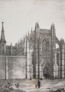 Kloster Batalha, Portugal, Lithographie von Salvatore Puglia aus Poliorama Pittoresco, Nr. 33, 22. März von Salvatore Puglia