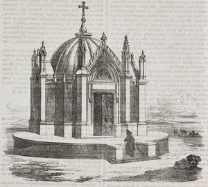 Kapelle des Heiligen Ludwig in Tunis, Tunesien, Lithographie von Salvatore Puglia aus Poliorama Pittoresco, Nr. 38, 27. April von Salvatore Puglia