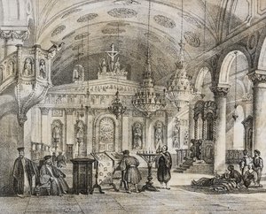 Innenraum der griechischen Kirche von Baloukli, in der Nähe von Konstantinopel, Türkei