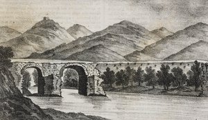 Die zerbrochene Brücke bei Capua, Kampanien, Italien von Salvatore Puglia