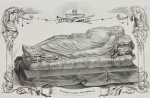Der verschleierte Christus, Cappella Sansevero, Neapel, Kampanien, Italien, Lithographie von Salvatore Puglia aus Poliorama Pittoresco, Nr. 33, 26. März