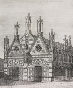Ansicht der Kirche Santa Maria della Spina in Pisa, Toskana, Italien, Lithographie von Salvatore Puglia aus Poliorama Pittoresco, Nr. 34, 29. März von Salvatore Puglia