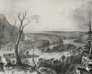 Ansicht des Harper Valley vom Blue Ridge aus gesehen, USA, Lithographie von Salvatore Puglia aus Poliorama Pittoresco, Nr. 43, 4. Juni von Salvatore Puglia