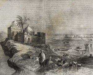 Ansicht von Tyrus, Libanon, Lithographie von Salvatore Puglia aus Poliorama Pittoresco, Nr. 24, 21. Januar
