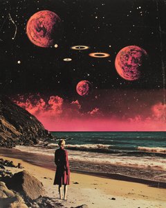 Kosmische Strandbegegnung