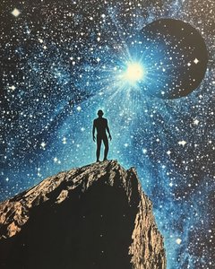 Mann Blickt auf den Kosmos von Samantha Hearn