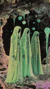 Mystische grüne Figuren