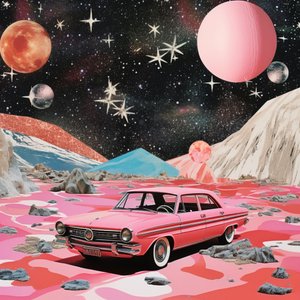 Rosa Auto Weltraumfantasie