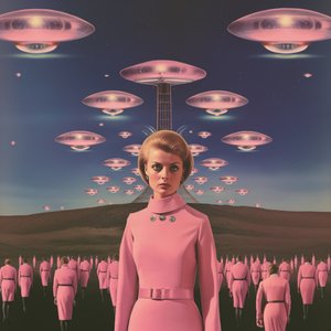 Retro rosa Alien Invasion