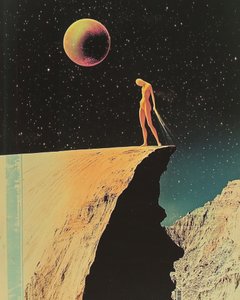 Einsame Gestalt unter dem Planeten von Samantha Hearn