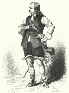 Oliver Cromwell, Lordprotektor des Commonwealth (Stich) von Samuel (after) Cooper