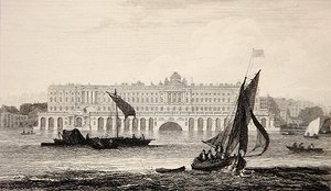 Ansicht von Somerset House vom Fluss Thames, graviert von W.B. Cooke (1778-1855) 1814 von Samuel (after) Owen