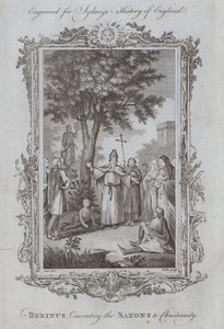 Berinus bekehrt die Sachsen zum Christentum von Samuel (after) Wale