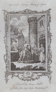 Edward der Märtyrer, erstochen auf Befehl seiner Stiefmutter Elfrida von Samuel (after) Wale